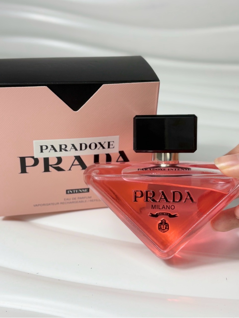Prada Paradoxe Intense Pink Triangle Perfume Bottle
